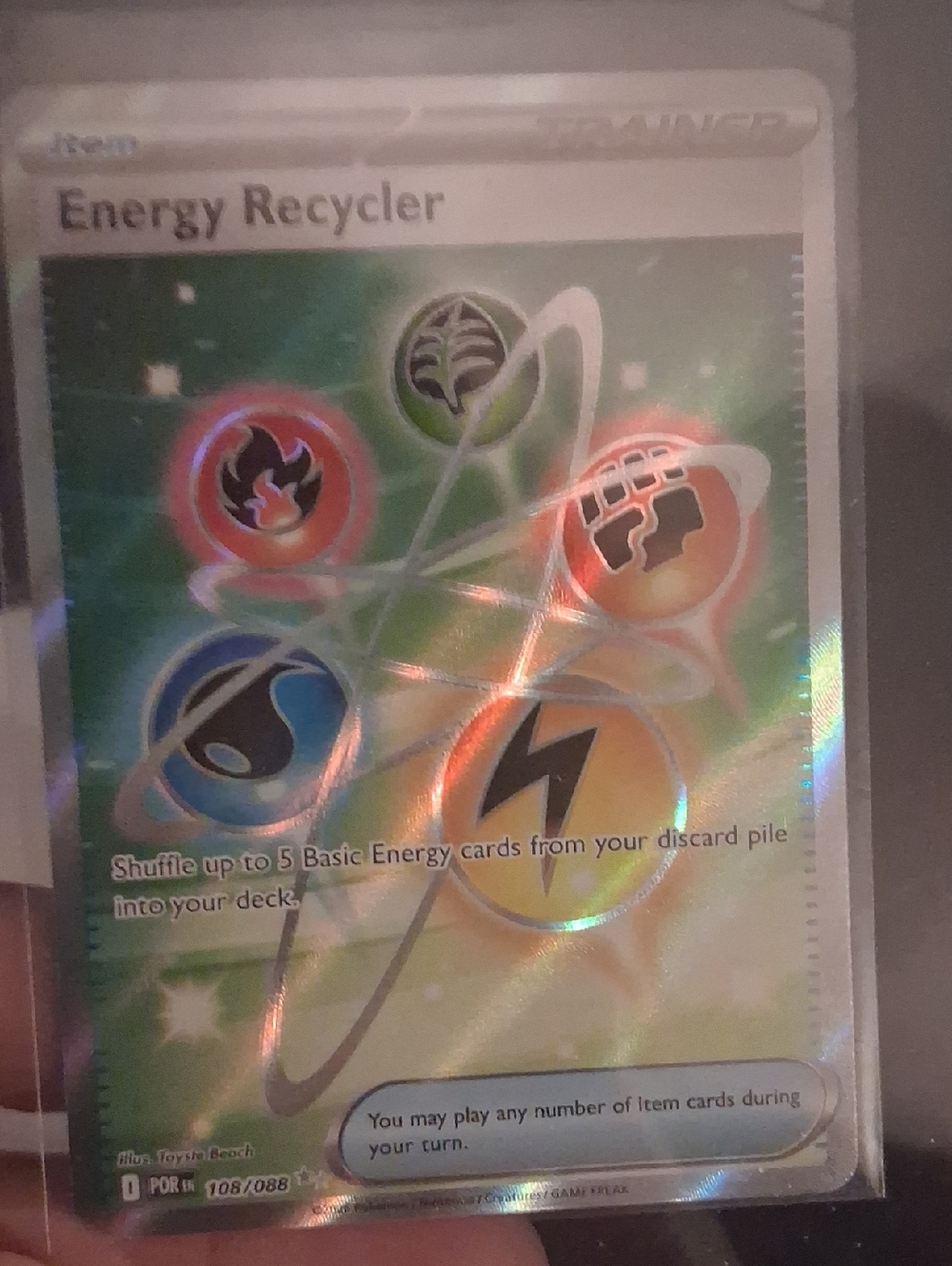 Pokemon Energy Recycler Holo Green Blue Yellow Red